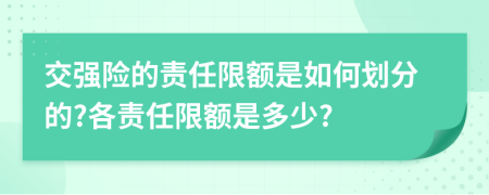 交强险的责任限额是如何划分的?各责任限额是多少?