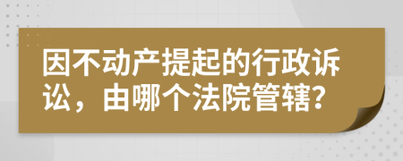 因不动产提起的行政诉讼，由哪个法院管辖？