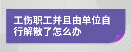 工伤职工并且由单位自行解散了怎么办