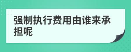 强制执行费用由谁来承担呢