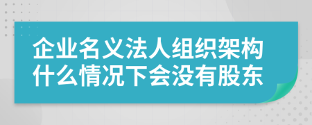 企业名义法人组织架构什么情况下会没有股东