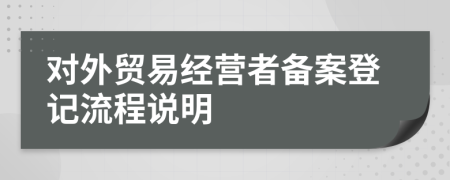 对外贸易经营者备案登记流程说明