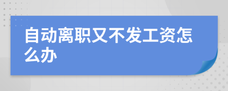 自动离职又不发工资怎么办