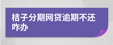 桔子分期网贷逾期不还咋办