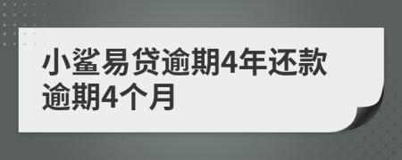 小鲨易贷逾期4年还款逾期4个月