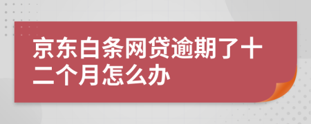 京东白条网贷逾期了十二个月怎么办