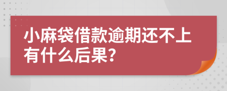 小麻袋借款逾期还不上有什么后果？