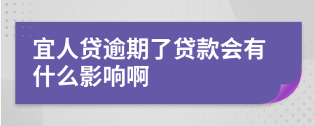 宜人贷逾期了贷款会有什么影响啊