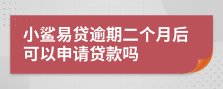 小鲨易贷逾期二个月后可以申请贷款吗