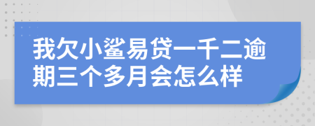 我欠小鲨易贷一千二逾期三个多月会怎么样