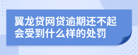 翼龙贷网贷逾期还不起会受到什么样的处罚