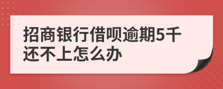 招商银行借呗逾期5千还不上怎么办