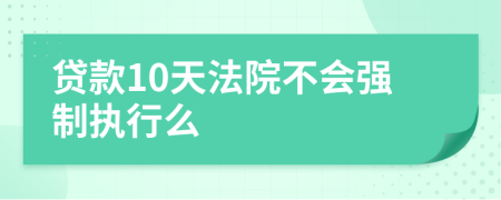 贷款10天法院不会强制执行么