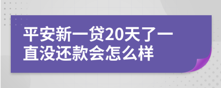 平安新一贷20天了一直没还款会怎么样