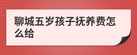 聊城五岁孩子抚养费怎么给