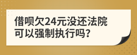 借呗欠24元没还法院可以强制执行吗？