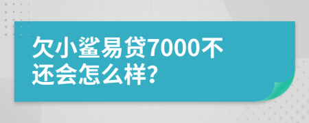 欠小鲨易贷7000不还会怎么样？