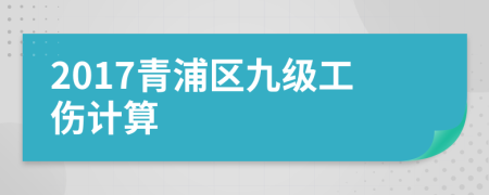 2017青浦区九级工伤计算