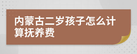 内蒙古二岁孩子怎么计算抚养费