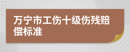 万宁市工伤十级伤残赔偿标准