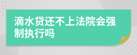 滴水贷还不上法院会强制执行吗