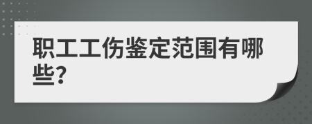 职工工伤鉴定范围有哪些？