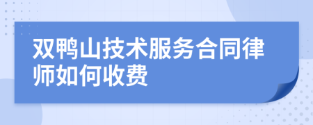 双鸭山技术服务合同律师如何收费