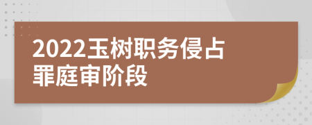 2022玉树职务侵占罪庭审阶段