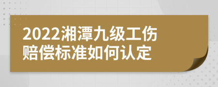 2022湘潭九级工伤赔偿标准如何认定