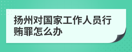 扬州对国家工作人员行贿罪怎么办