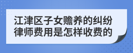 江津区子女赡养的纠纷律师费用是怎样收费的
