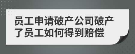 员工申请破产公司破产了员工如何得到赔偿