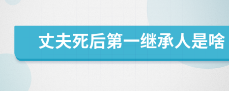 丈夫死后第一继承人是啥