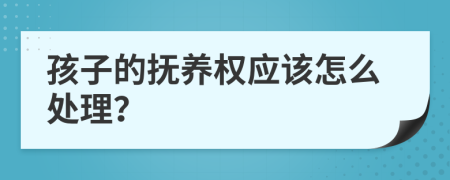 孩子的抚养权应该怎么处理？