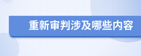 重新审判涉及哪些内容