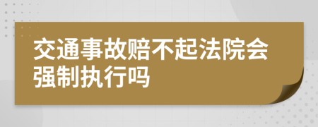交通事故赔不起法院会强制执行吗