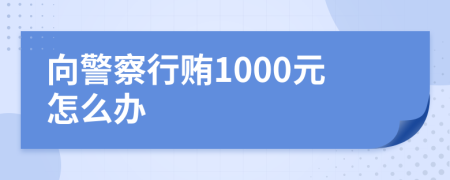 向警察行贿1000元怎么办