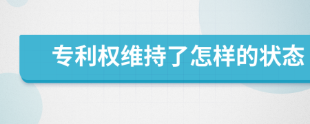 专利权维持了怎样的状态