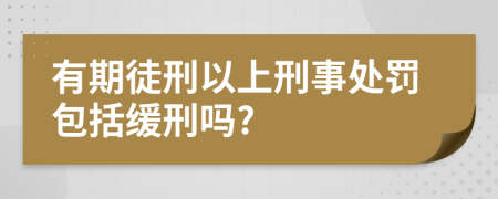 有期徒刑以上刑事处罚包括缓刑吗?