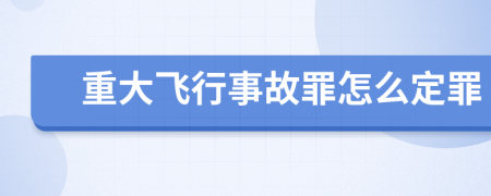 重大飞行事故罪怎么定罪