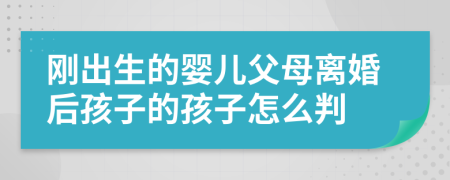 刚出生的婴儿父母离婚后孩子的孩子怎么判