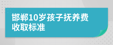 邯郸10岁孩子抚养费收取标准