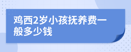 鸡西2岁小孩抚养费一般多少钱