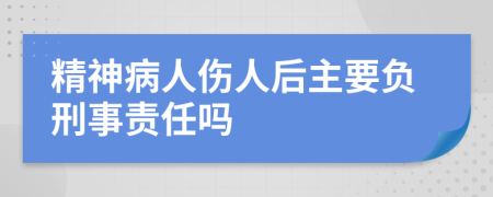 精神病人伤人后主要负刑事责任吗