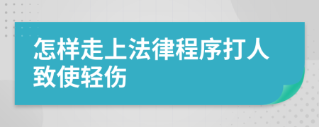 怎样走上法律程序打人致使轻伤