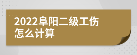 2022阜阳二级工伤怎么计算