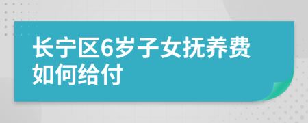 长宁区6岁子女抚养费如何给付