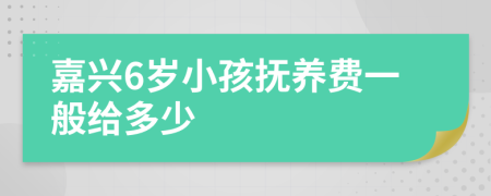 嘉兴6岁小孩抚养费一般给多少