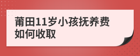 莆田11岁小孩抚养费如何收取
