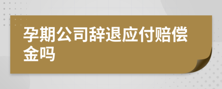 孕期公司辞退应付赔偿金吗